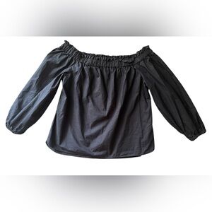 J.Crew Black Off-Shoulder Blouse